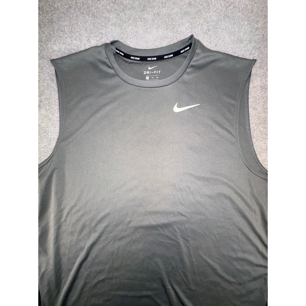 Nike Swim Dri-FIT Sleeveless Shirt Mens XXL Gray UPF 40+ Performance Tank Top